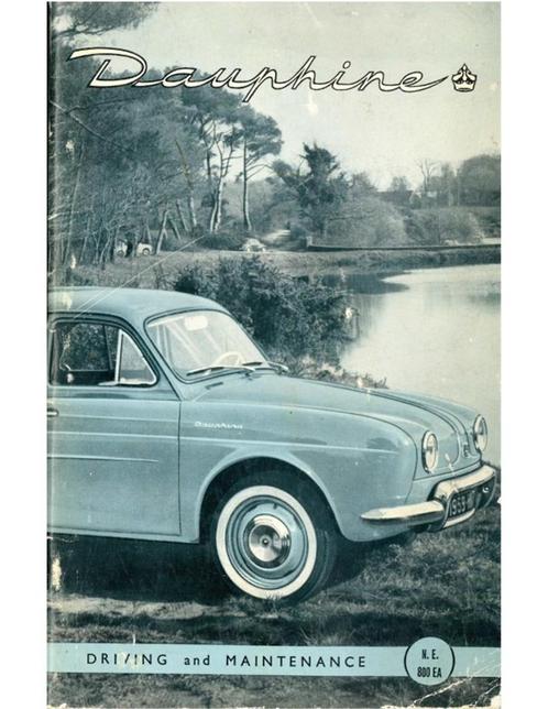 1958 RENAULT DAUPHINE INSTRUCTIEBOEKJE ENGELS, Autos : Divers, Modes d'emploi & Notices d'utilisation