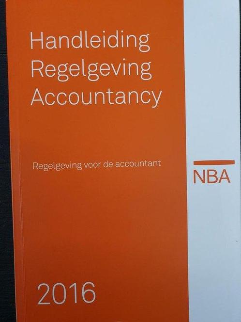 Handleiding regelgeving accountancy 2016 9789075103816, Boeken, Economie, Management en Marketing, Zo goed als nieuw, Verzenden