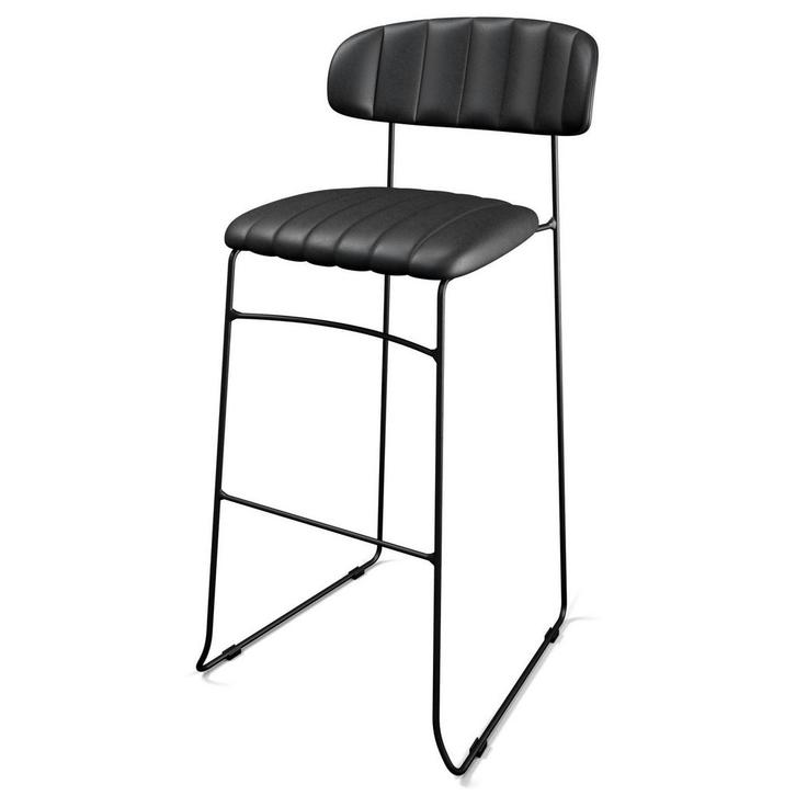 Barkruk Mundo | Brandvertragend | Zwart | Kunstleer |, Zakelijke goederen, Horeca | Keukenapparatuur, Nieuw in verpakking, Verzenden