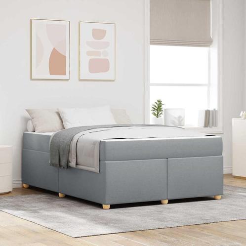 vidaXL Bedframe met matras met matras Lichtgrijs 160 x 200, Huis en Inrichting, Slaapkamer | Bedden, Nieuw, Verzenden