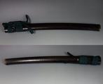 Katana - Hout - koshirae wakizashi Ebisu Daikoku God fuchi