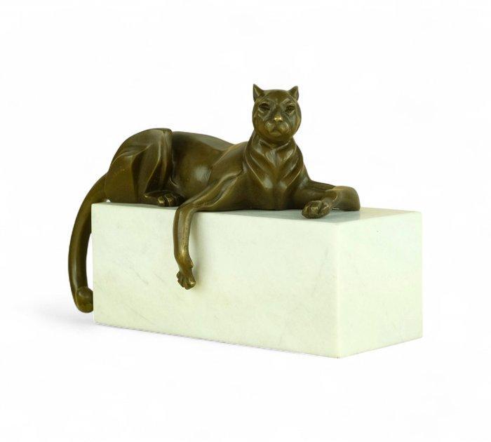 Juno - sculptuur, Panther in Cubist Style - 30 CM - 8.4 KG -, Antiek en Kunst, Curiosa en Brocante
