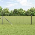 vidaXL Hek met Palen Grijs 0.6 x 50 m Staal, Verzenden, Nieuw