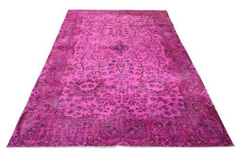 Levendige roze vintage - Vloerkleed - 247 cm - 167 cm - met, Antiek en Kunst, Kunst | Designobjecten