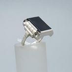Zilver, Art Deco, Onyx - Ring