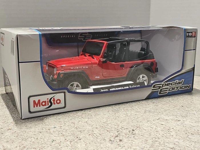 Maisto 1:18 - Voiture miniature - Jeep Wrangler Rubicon, Hobby en Vrije tijd, Modelauto's | 1:5 tot 1:12