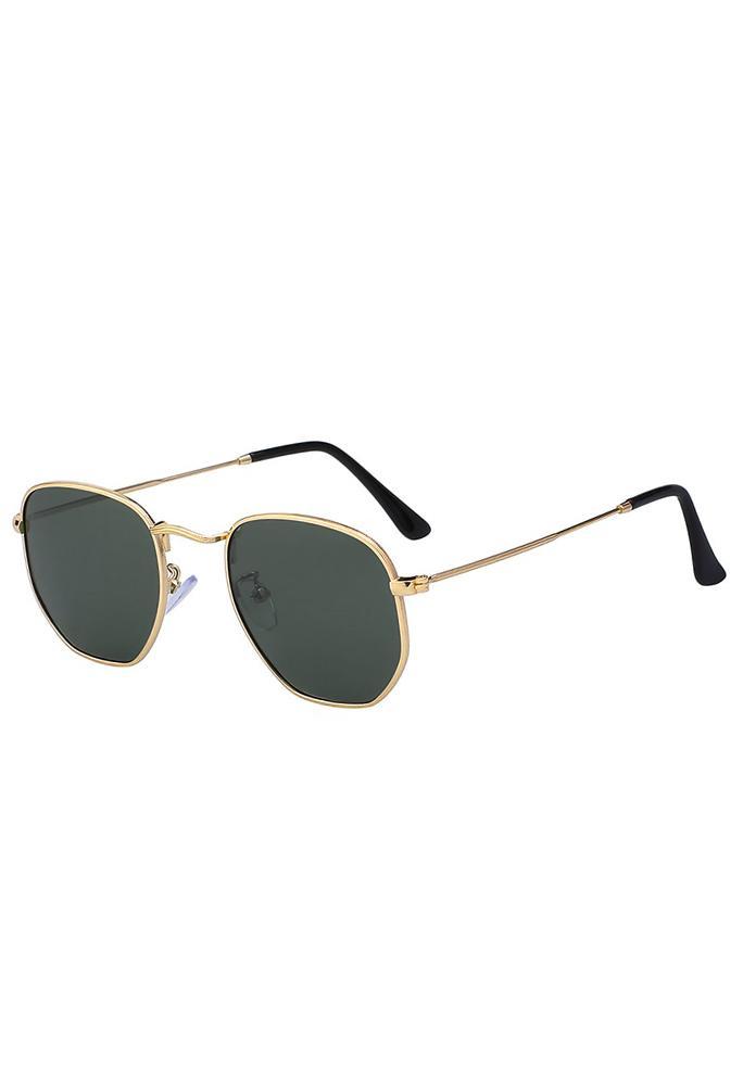 Zonnebril Hexagonal Goud Montuur Zwarte Zeshoekige Glazen Go, Handtassen en Accessoires, Zonnebrillen en Brillen | Dames, Zwart