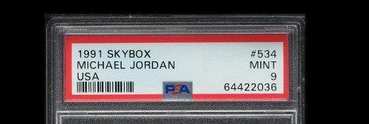 1991 Skybox Michael Jordan #534 - Dream Team - PSA 9 - 1, Verzamelen, Stickers