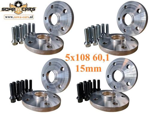 Spacers 15mm Renault Clio Sport Megane 5x108 60,1 adapters, Auto diversen, Tuning en Styling, Ophalen of Verzenden