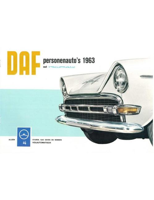 1963 DAF VARIOMATIC BROCHURE NEDERLANDS, Boeken, Auto's | Folders en Tijdschriften, Ophalen of Verzenden