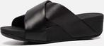 FitFlop™ Lulu Cross Slide Sandals Leather Black - Maat 38, Kleding | Dames, Verzenden, Nieuw