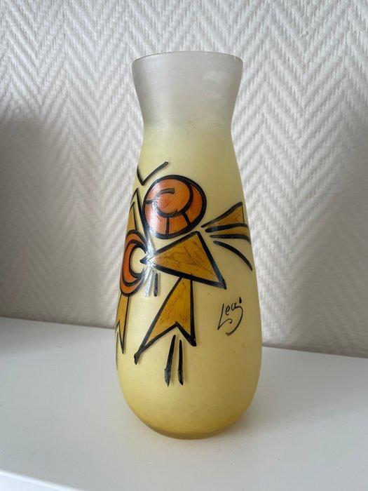 François-Théodore Legras - Vase - Vase en Verre émaillé Art, Antiek en Kunst, Antiek | Glaswerk en Kristal