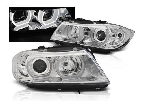 3D Angel Eyes koplamp chrome geschikt voor BMW E90 E91, Autos : Pièces & Accessoires, Éclairage, Envoi