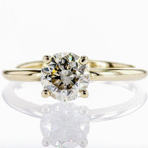 Zonder Minimumprijs - Verlovingsring - 14 karaat Geel goud -, Handtassen en Accessoires, Antieke sieraden