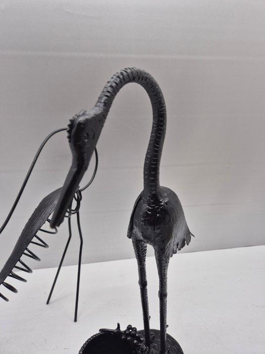 Decoratief ornament (2) - Gestileerde kat en reiger, Antiquités & Art, Curiosités & Brocante