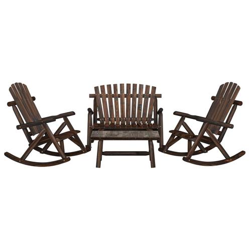 vidaXL Ensemble de salon de jardin 4 pcs bois massif, Jardin & Terrasse, Ensembles de jardin, Salons de jardin, Neuf, Envoi