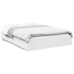 vidaXL Cadre de lit à tiroirs blanc 160x200cm bois, Neuf, Verzenden
