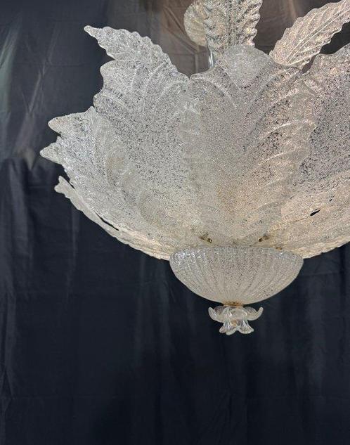 Plafonnier - Feuilles larges - Verre de Murano - Lumières, Antiek en Kunst, Curiosa en Brocante