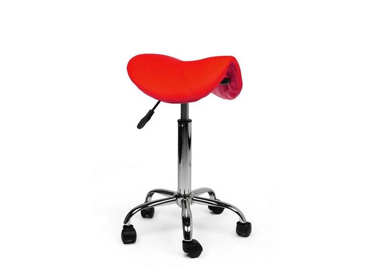 Zadelkruk Rood - Standaard Zithoogte, Huis en Inrichting, Krukjes, Nieuw, In hoogte verstelbaar