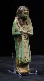 Oud-Egyptisch Faience Ushebti. Nieuwe Koninkrijk,, Verzamelen