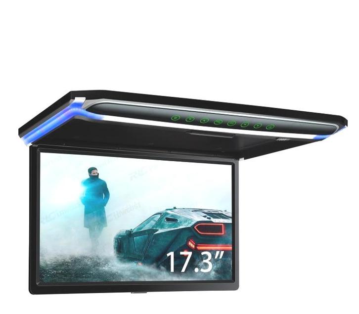 ECRAN DE TOIT DE VOITURE 17.3 ULTRA FIN AVEC LUMIÈRE LED HD, Auto diversen, Autoradio's, Verzenden