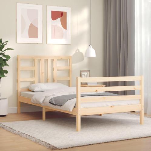 vidaXL Bedframe zonder matras massief grenenhout 90x200 cm, Huis en Inrichting, Slaapkamer | Bedden, Nieuw, Verzenden