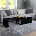 vidaXL Salontafel 150x50x35 cm bewerkt hout zwart, Huis en Inrichting, Tafels | Salontafels, Verzenden, Nieuw
