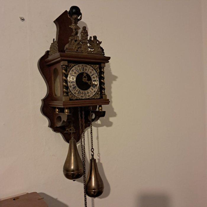 Horloge de Zaandam/Zaanse - Bois, Laiton - 1960-1970, Antiquités & Art, Antiquités | Horloges