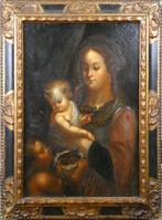 European school - XVII centur - Madonna à l’Enfant et le, Antiek en Kunst