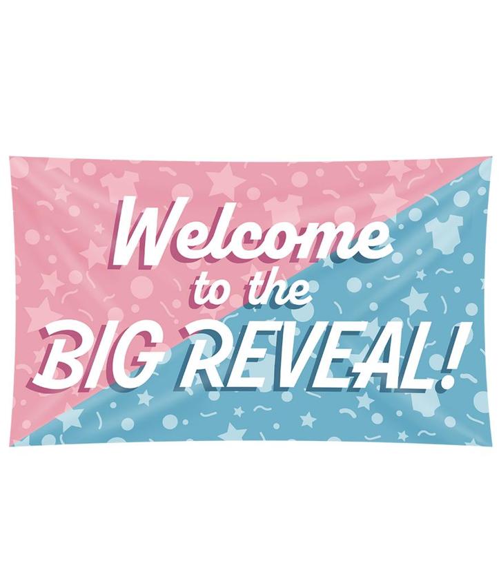 Gevelvlag Gender Reveal 1.5m, Hobby & Loisirs créatifs, Articles de fête, Envoi