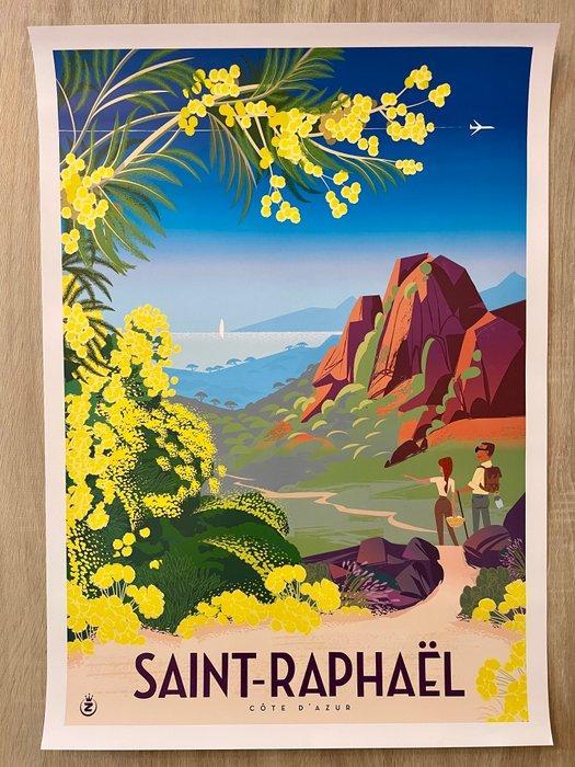 Monsieur Z - Affiche de Tourisme Saint Raphaël, Antiquités & Art, Art | Dessins & Photographie