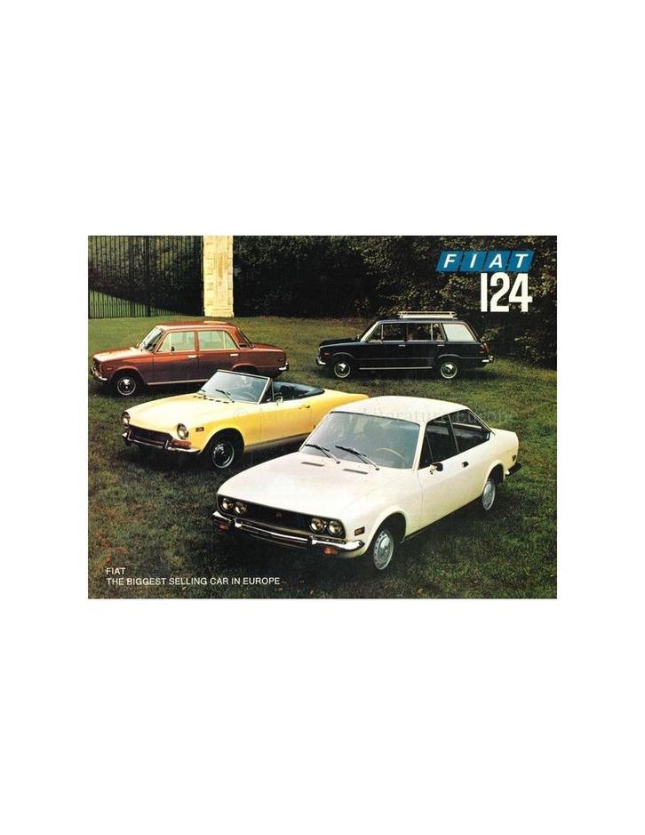 1970 FIAT 124 BROCHURE ENGELS (USA), Boeken, Auto's | Folders en Tijdschriften
