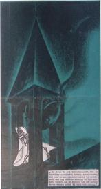 De klokken luiden voor oorlog op spotprent (lijst optie), Antiek en Kunst, Verzenden