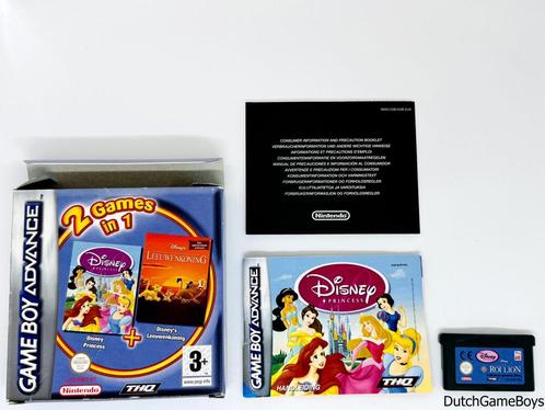 Gameboy Advance / GBA - 2 Games In 1 - Disney Princess / Lee, Games en Spelcomputers, Games | Nintendo Game Boy, Gebruikt, Verzenden