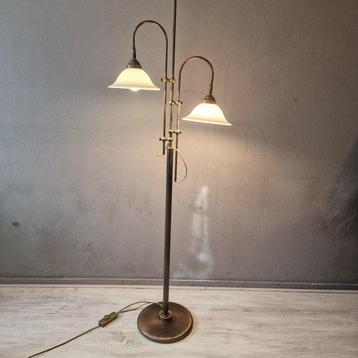 Staande lamp - Glas, Messing