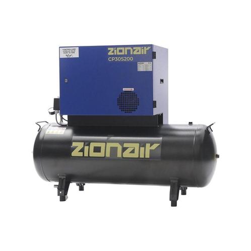 Compressor gedempt 3kW 400V 11 bar 200L tank, Doe-het-zelf en Bouw, Gereedschap | Lasapparaten, Ophalen of Verzenden