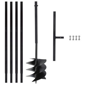 vidaXL Grondboor met handvat 250 mm met verlengbuis 4 m, Verzenden