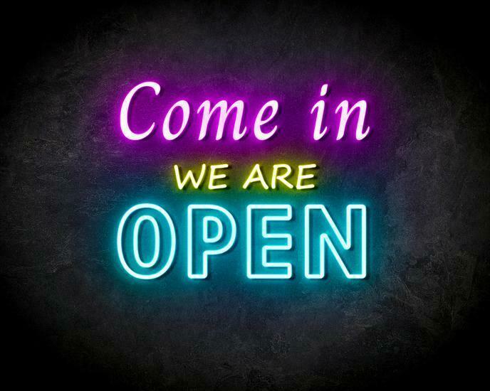 COME IN OPEN neon sign - LED neon reclame bord, Zakelijke goederen, Horeca | Overige, Verzenden