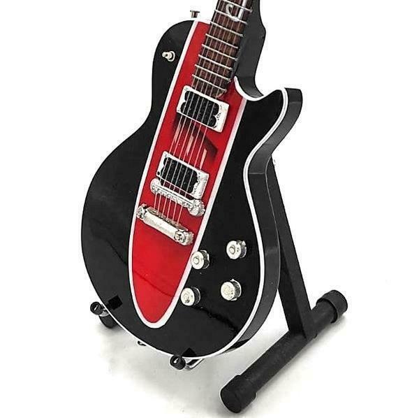 Miniatuur Gibson Les Paul gitaar met gratis standaard, Collections, Cinéma & Télévision, Envoi