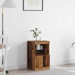 vidaXL Dressoir met LED-verlichting Oud Hout 41x37x67 cm, Maison & Meubles, Armoires | Dressoirs, Verzenden