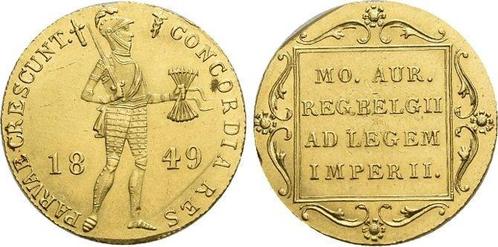 Goud-dukat Nederland-koenigreich Willem Iii, 1849-1890, Postzegels en Munten, Munten en Bankbiljetten | Toebehoren, Verzenden