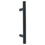 Deurgreep Rond HoH 200mm rvs/zwart, Doe-het-zelf en Bouw, Hang- en Sluitwerk, Nieuw, Overige materialen, Klink of Kruk