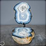 Géode taillée naturellement - Chalcedoine et agate pour, Verzamelen, Mineralen en Fossielen