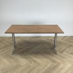 bureau / tafel 160x80 cm, Noten - chroom, Huis en Inrichting, Bureaus, Gebruikt, Bureau