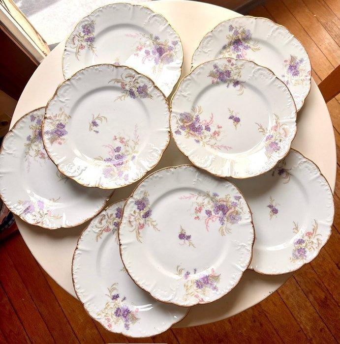 Limoges - Assiette de service (8) - Porcelaine, Antiek en Kunst, Antiek | Glaswerk en Kristal