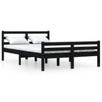 Massief Houten Bed 120x200 Zwart | Tweede Kansje | OP=OP, Huis en Inrichting, Verzenden, Zwart, Nieuw, Twijfelaar