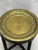 Table dappoint - Bois, Laiton - oosters theetafeltje