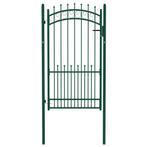 vidaXL Poort met speerpunten 100x175 cm staal groen