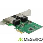 Delock 89999 PCI Express x1-kaart 2 x RJ45 Gigabit LAN, Verzenden, Nieuw