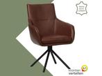 Leren draaibare eetkamerstoel Fancy - Granada Cognac, Huis en Inrichting, Barkrukken, Nieuw, Leer, Ophalen of Verzenden, 90 cm of meer